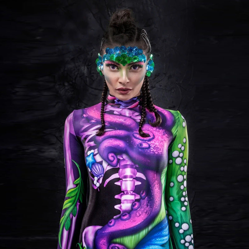 New European And American Hot Women's Cosplay Tights Halloween Costume Jumpsuit