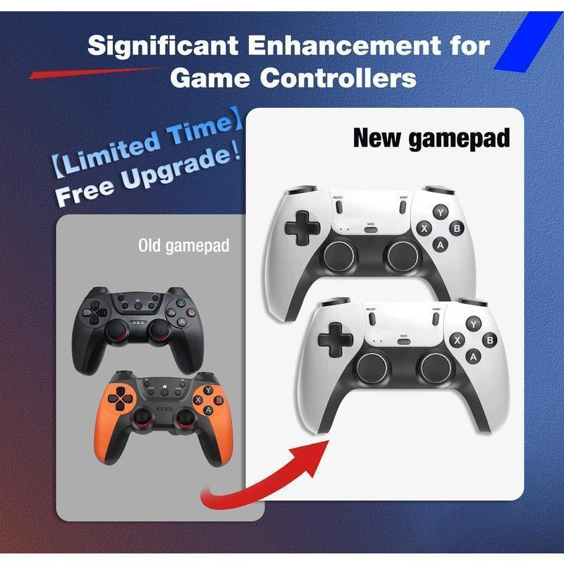 Mass Games Retro Game Console with 20000+ Built-In Games 19 Emulators 2 Wireless Controllers 4K Output & 64GB SD Card Perfect for Kids & Adults - Portable Gaming System Tiktokshopholidayhaul