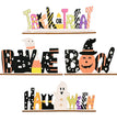 Halloween Wood Decorations DIY Ghost Letter Festival Ornamen