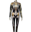 Halloween Skeleton Skull Digital Print Skinny Jumpsuit