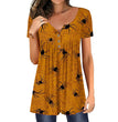 Halloween Spider Web Women's Loose Print Slim Top