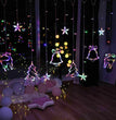 LED Fairy String Window Curtain Lights Star Christmas Xmas Party Home Indoor