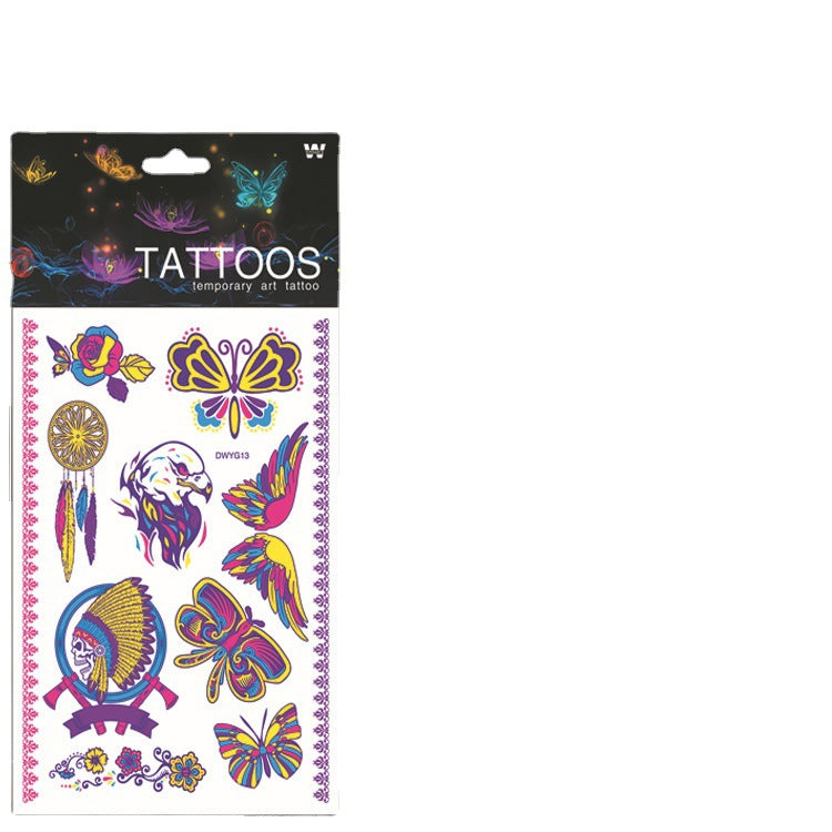 Creative Halloween Fluorescent Flower Arm Tattoo Sticker