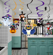 6 Piece Set Of Cartoon Ghost Bat Halloween PVC Spiral Pendant