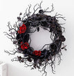 Halloween Dead Branch Wreath Simulation Flower Black Decoration