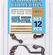 Shower Curtain Hooks Rings, Rust-Resistant Metal Double Glide Shower Hooks for Bathroom, Modern Decorative Design Shower Rods Curtains - Nickel