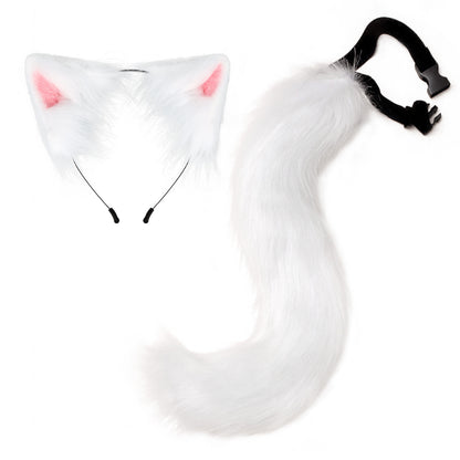 Halloween Party Faux Fox Tail Hairband Plush