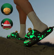 Halloween And Christmas Shoes Ins Luminous Shark Slippers Couple Men Women House Shoes Non-slip Bathroom Slippers Home