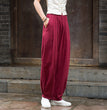Cotton And Linen Women's Clothing Artistic Stone Washed Loose Bloomers