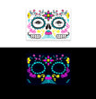 Halloween Fluorescent Funny Death Face Stickers