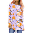 Halloween Theme Printed Long-sleeved T-shirt Women
