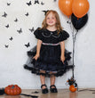 Girls' Fashion Halloween Mesh Stitching Puff Sleeve Dress