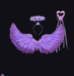 Wings Props Flower Girl Dress Up Halloween Christmas Show Feather Wings