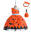 Girls Crossbody Funny Printed Princess Children's Halloween Dress