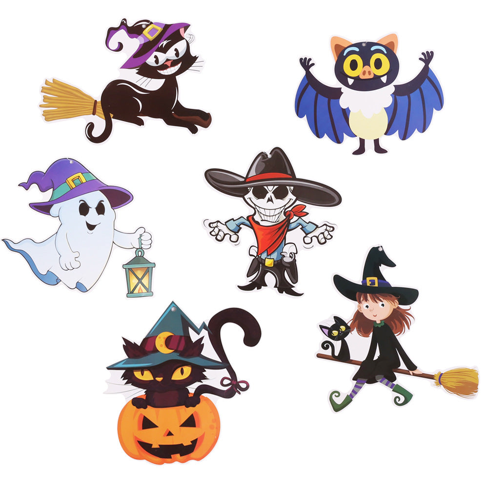 Cartoon Halloween Skull Spiral Pendant Set