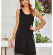 Contrast Color Stitching Sleeveless Vest Casual Homewear Nightdress For Women
