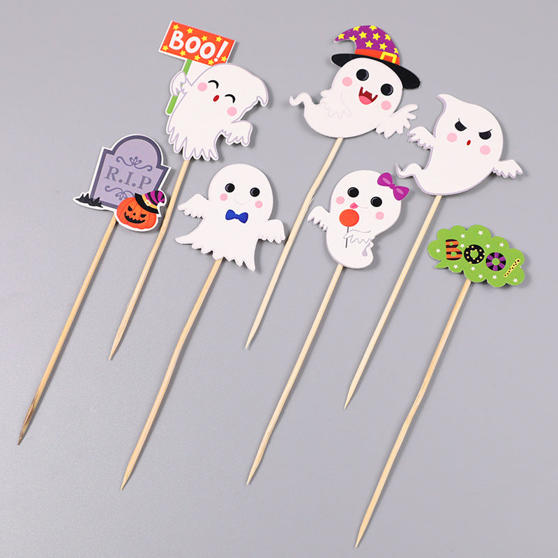 Bat Pumpkin Spider Ghost Halloween Card