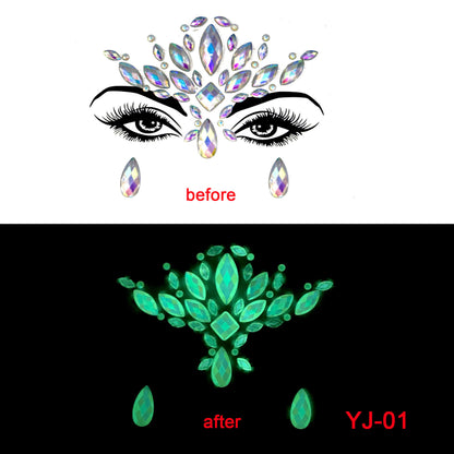 Halloween Ghost Face Crystal Diamond Sticker Diamond Luminous
