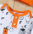 Boys And Girls Halloween Print Hooded Jumpsuit