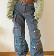 Women's Low Waist Denim Overalls