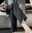 Small Women's Autumn And Winter Herringbone Pattern Woolen Trousers