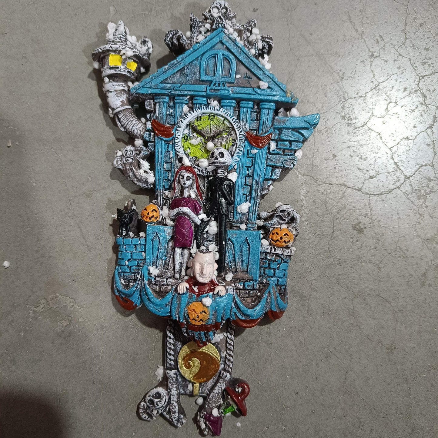 Halloween Clock Clocks Resin Crafts Ornaments Christmas Clock