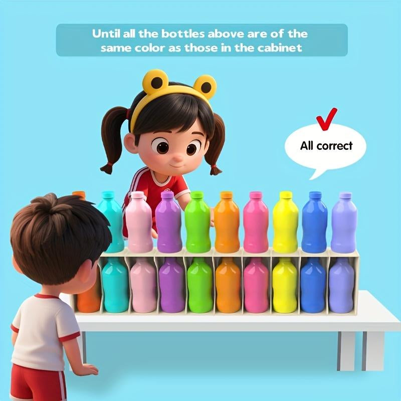 Colorful Guessing Bottle Matching Toy for Kids - Interactive Memory Development Parent-Child Game - Durable Board Game for Boys Girls - Perfect Birthday Festival Gift