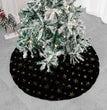 Home Decor Cushion Black Embroidered Velvet Christmas Tree Skirt