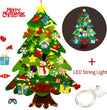 Children's DIY felt Christmas tree with lights