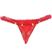 Women's Lace Transparent Rhinestone Letter Shorts