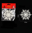 Plastic White Snowflake String Window Christmas Party Place Pendant