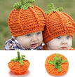 Halloween Pumpkin Hat Children's Yellow Yarn