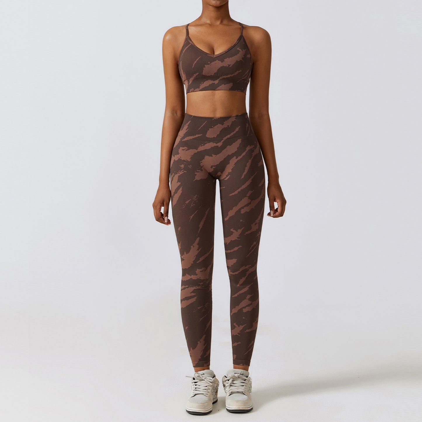 Camouflage Printing Seamless Yoga Suit