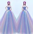Colorful Flashing Big Wedding Dress Toy Princess Christmas Halloween