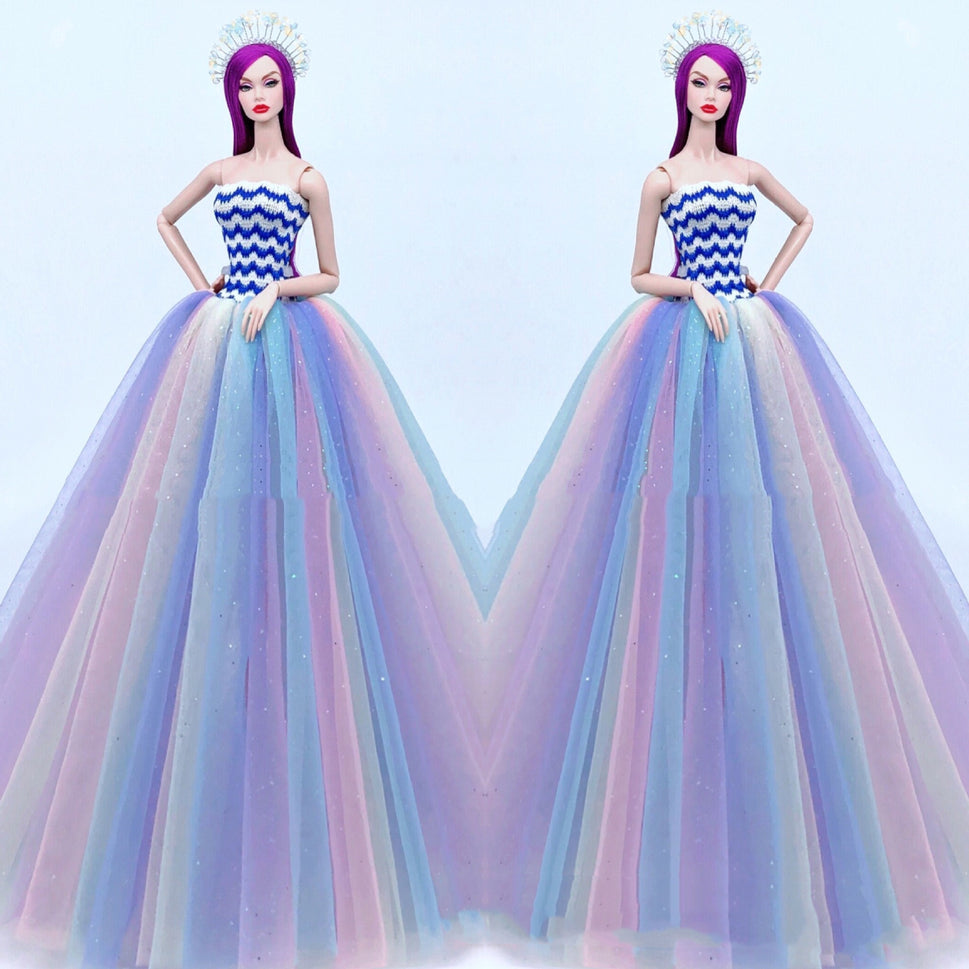 Colorful Flashing Big Wedding Dress Toy Princess Christmas Halloween
