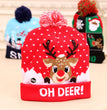 LED Christmas Hat Sweater Knitted Beanie Christmas Light Up Knitted Hat Christmas Gift Adult Kids Xmas New Year Decorations