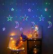 LED Fairy String Window Curtain Lights Star Christmas Xmas Party Home Indoor
