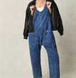 Solid Color Casual Suspender Trousers Women