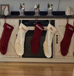 Embroidered Knitted Christmas Stockings Gift Bag