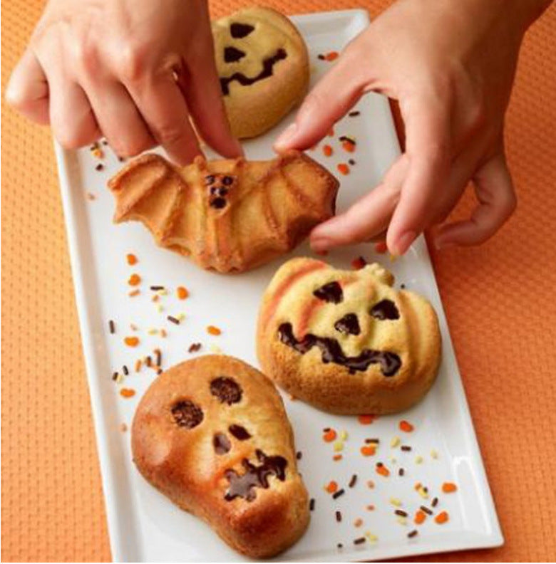 Halloween Pumpkin Bat Ghost Cake Mold
