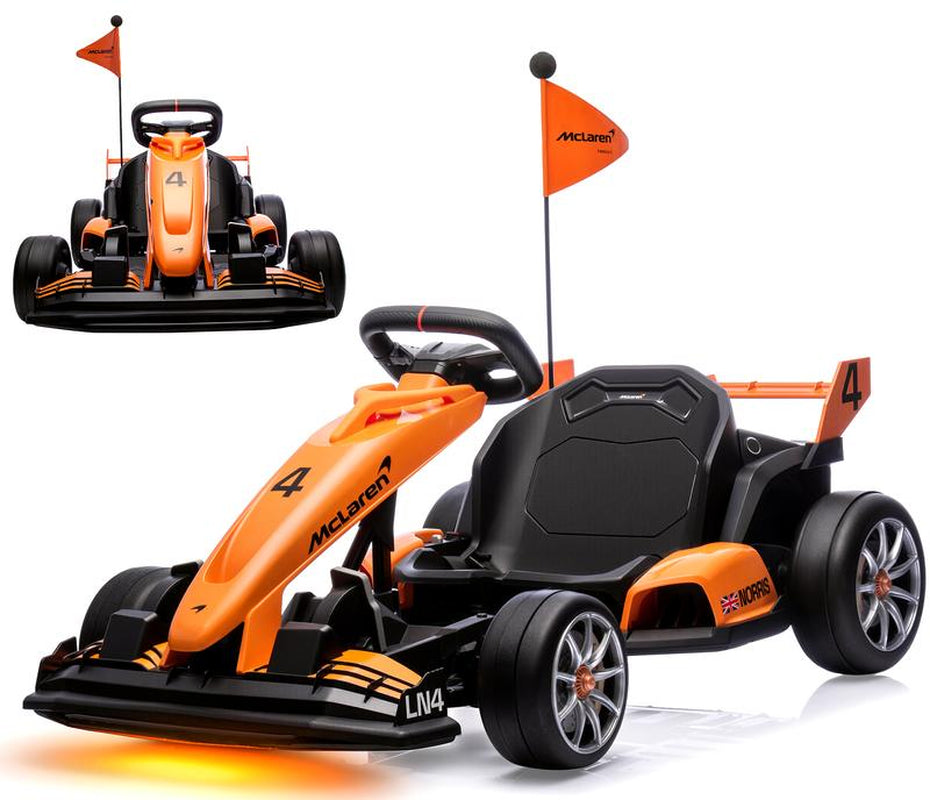 First Ride on 24V/36V Kids Electric Drift Go Kart 7.5MPH Ride on Race Car with Adjustable Seat Dual 200W Motors Fast Fun Toy for Boys - Trike, Black Friday & Cyber Monday, Christmas Gift for Kids