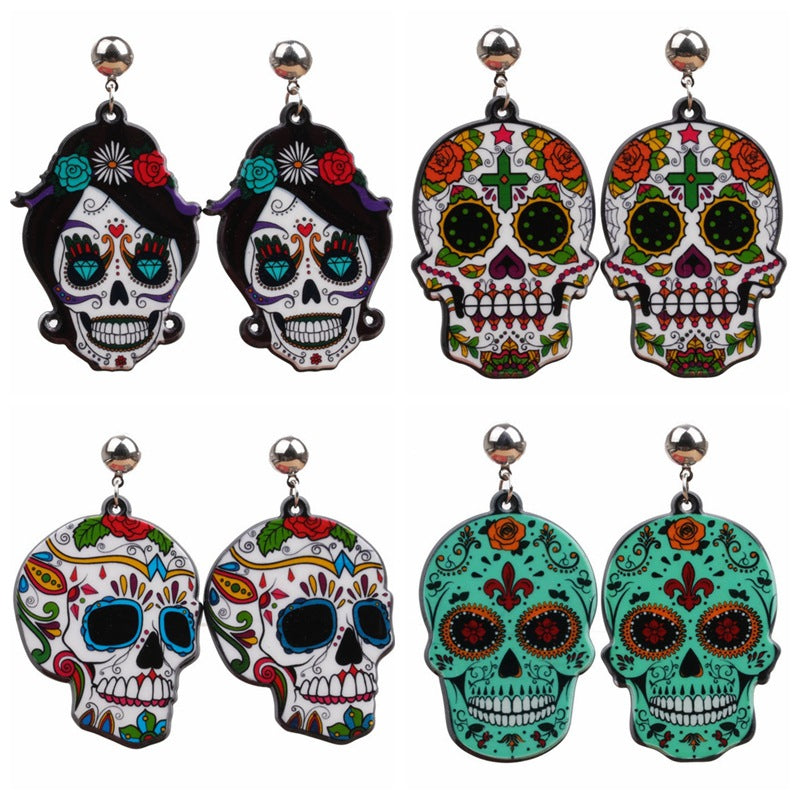 Halloween Jewelry Acrylic Personalized Earrings Couple Style