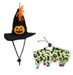 Halloween Hat And Scarf Set Skull Pattern Cat Cape Hat Set