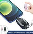 1500mAh Mini Power Emergency Pod Keychain Charger With Type-C Ultra-Compact Mini Battery Pack Fast Charging Backup Power Bank