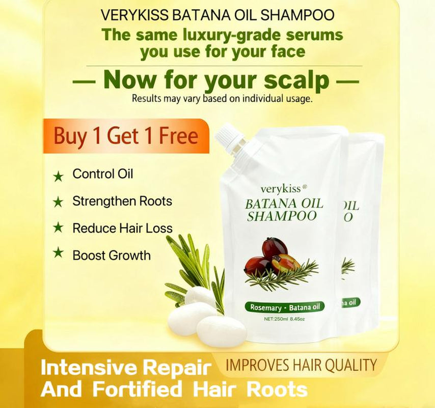【 Buy 1-Get 1 Free!】Verykiss BATANA OIL SHAMPOO Anti-Hair Fall Hair Loss Treatment，Promotes Hair Growth | Oil Control & Scalp Nourishment