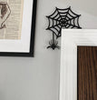Halloween Door Corner Witch Spider Web Logo Decoration