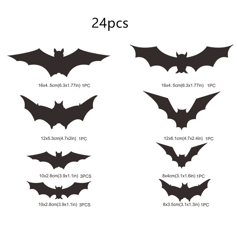 Halloween Bat Spider Wall Stickers Three-dimensional Decoration Window Scene Layout Wall Stickers 12
