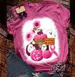 Cross-border Women's European And American Breast Day Halloween Printed Knit T-shirt Ladies Top