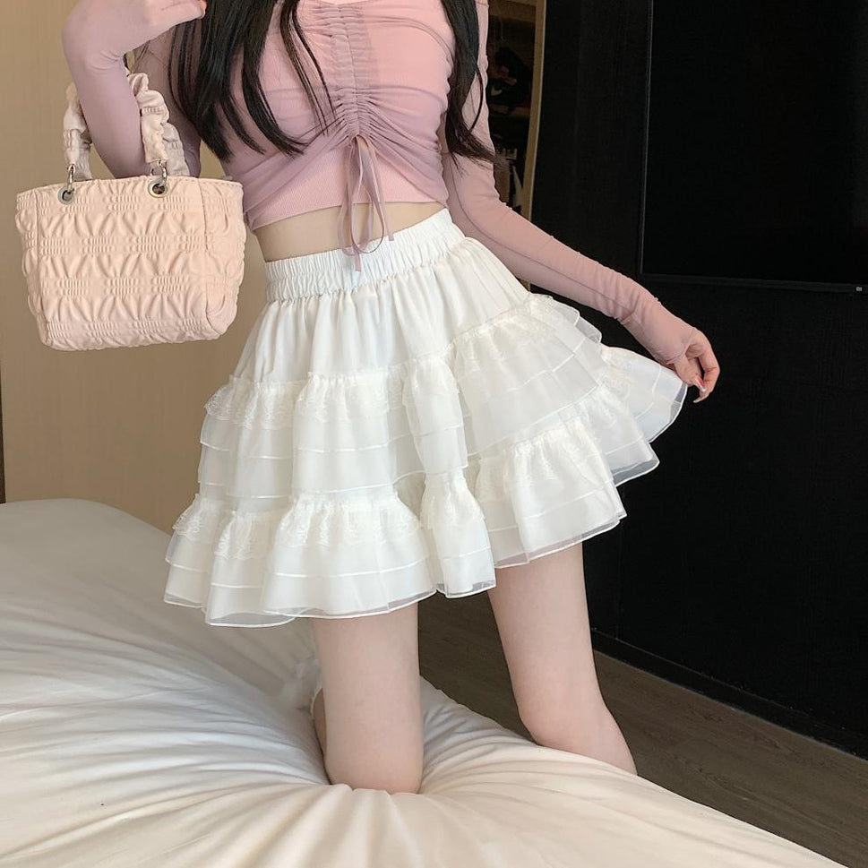 Women's High Waist Slimming Lace New Style Pure Skirt