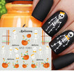 Halloween Pumpkin Nail Sticker Watermark Sticker